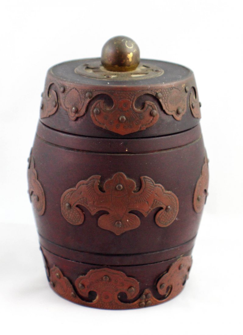 Chinese Carved Wood Tea Caddy (1 of 6)