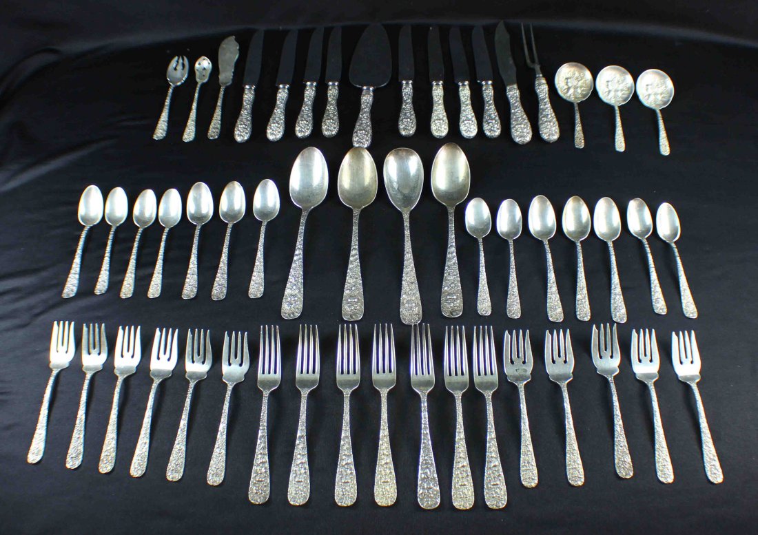 Stieff Rose Sterling Set 53 PC Weight 84 Oz (1 of 10)