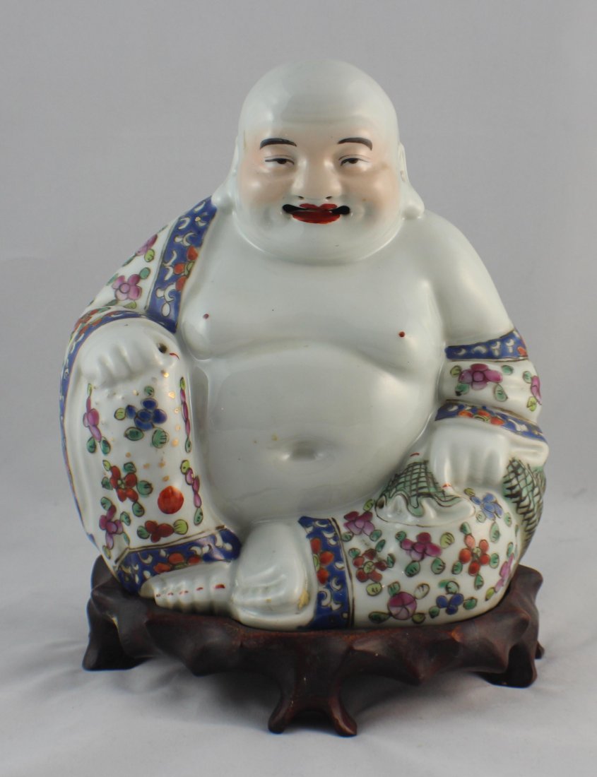 Chinese Porcelain Statue Of Buddha Marked (1 of 10)