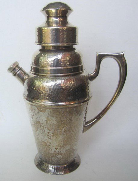 ANTIQUE VINTAGE SILVER COCKTAIL SHAKER (1 of 6)