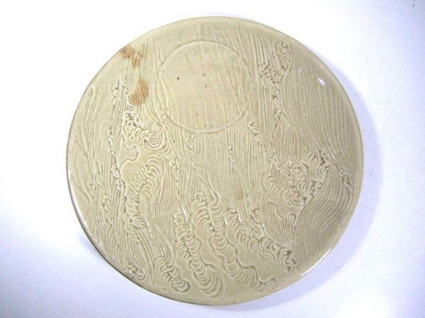 UNIQUE LARGE CHINESE GLAZED PLATE. (1 of 5)