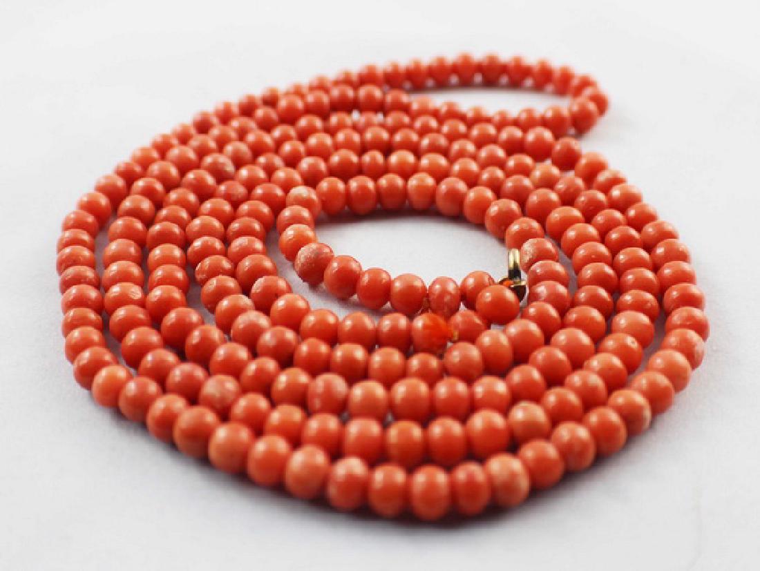 Chinese Red Coral Beads Necklace (1 of 5)