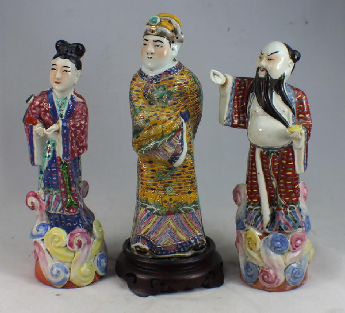 Lot Of 3 Antique Chinese Porcelain Figures w,Marked (1 of 10)