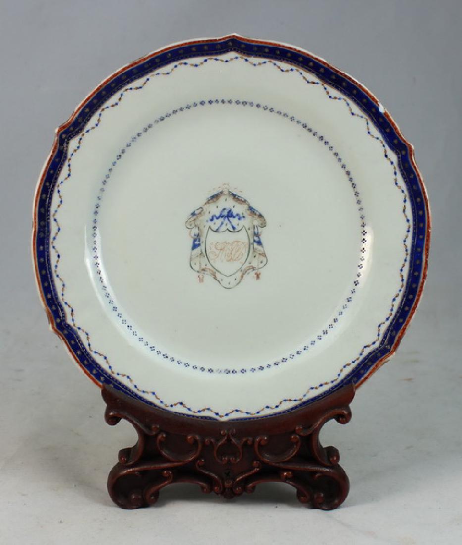 Chinese 18TH C Export Porcelain Plate (1 of 6)