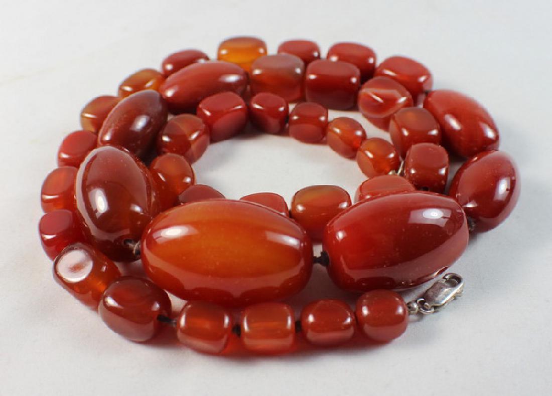 Chinese Carved Agate Beads Necklace (1 of 4)