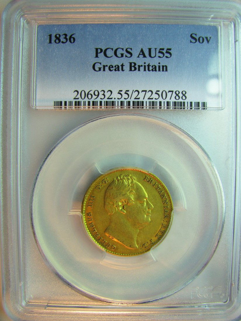 Great Britain: William IV / 1830 - 1837 / Sovereign / 1836 / Gold / 7.98 g / KM 717