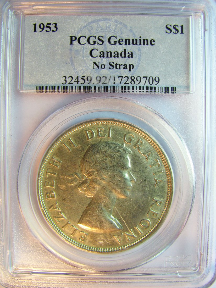 Canada: Elisabeth II / 1952 - / 1 Dollar / 1953 / Silver / 23.32 g / KM 54
