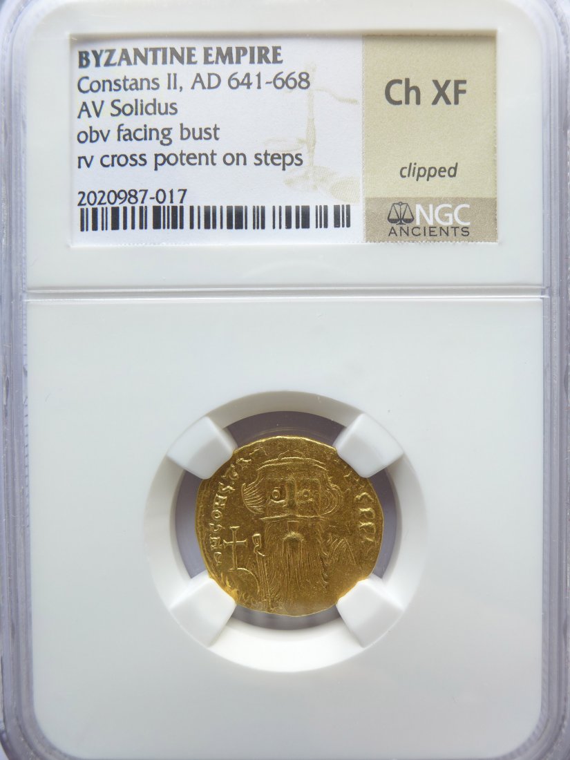 Byzantine Empire: Constans II / 641 - 668 / Solidus / ND / Gold