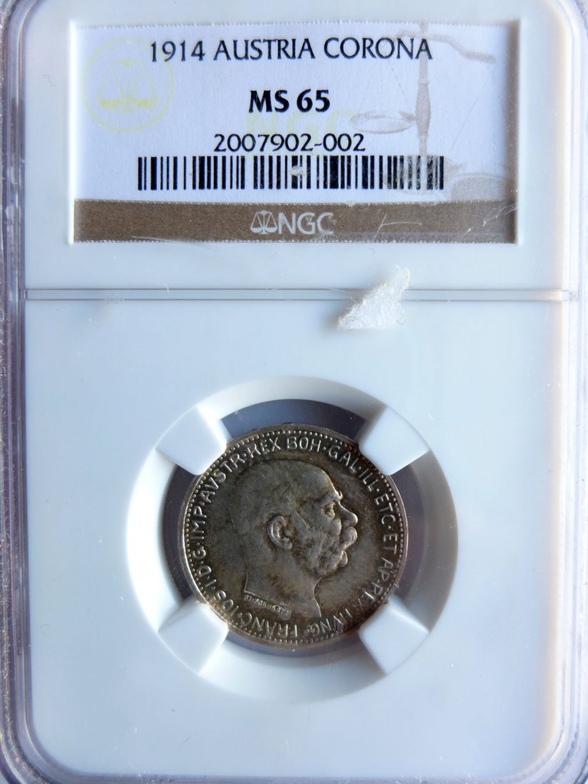 Austria: Franz Joseph I / 1848 - 1916 / corona / 1914 / Silver / 5 g / KM 2820
