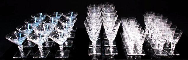 HAWKES "DUDLEY" CUT CRYSTAL STEMWARE 45 pcs (1 of 4)