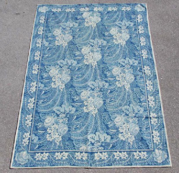 RALPH LAUREN CHAINSTITCHED WOOL RUG - 6' X 9' (1 of 8)