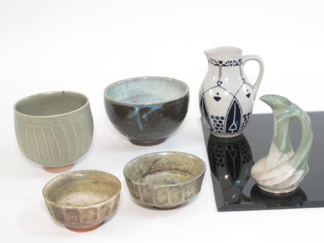 ASSORTED STONEWARE BOWLS, ETC. 6 PCS (1 of 10)