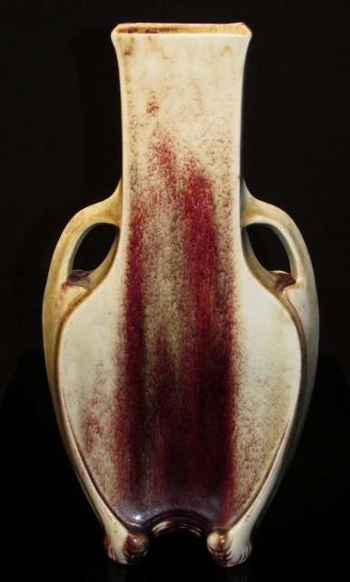 EMILE DECOEUR ART DECO GLAZED POTTERY FOOTED VASE (1 of 10)