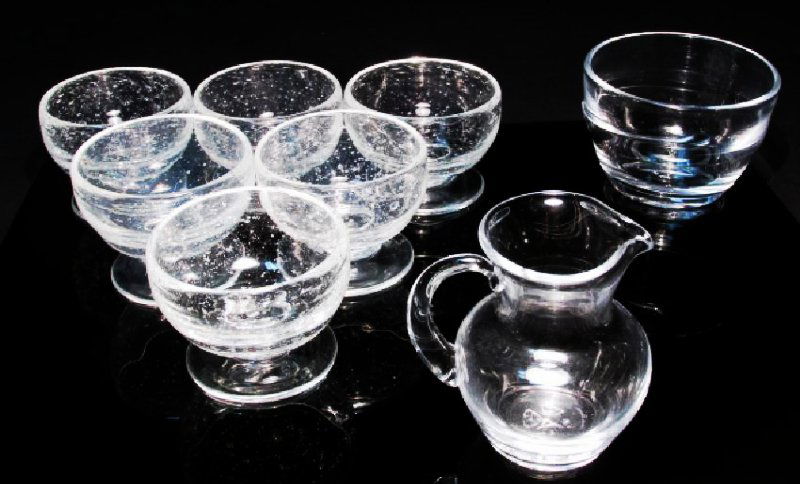 ASSORTED SIMON PIERCE GLASSWARE: 8 PCS (1 of 7)