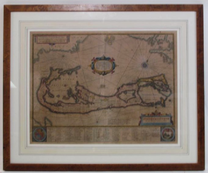 WILLEM JANSZOON BLAEU 17TH/18TH C MAP OF BERMUDA (1 of 10)