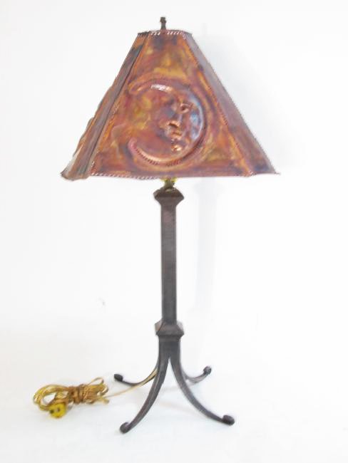 BERNARD COLLIN COPPER & STEEL TABLE LAMP (1 of 6)