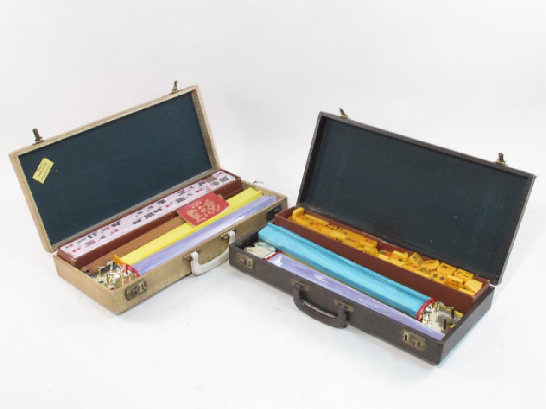 TWO VINTAGE CHINESE MAHJONG GAME SETS (1 of 9)