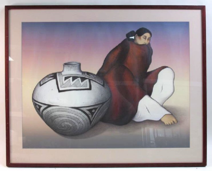 R.C. GORMAN FRAMED ARTIST PROOF LITHOGRAPH (1 of 5)