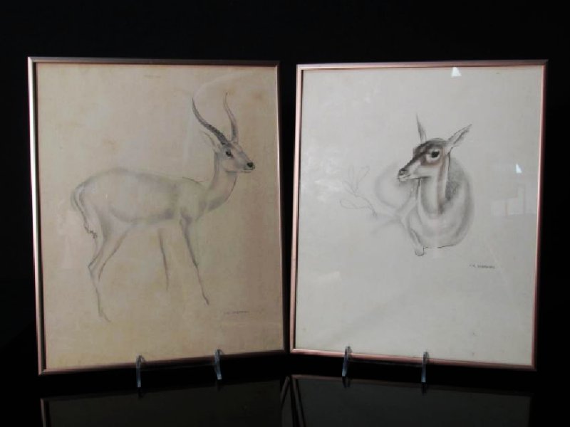 TWO JOHN RATTENBURY SKEAPING PENCIL SKETCHINGS (1 of 7)