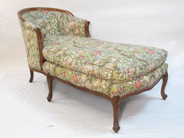 FRENCH STYLE MAHOGANY CHAISE LOUNGE (1 of 6)