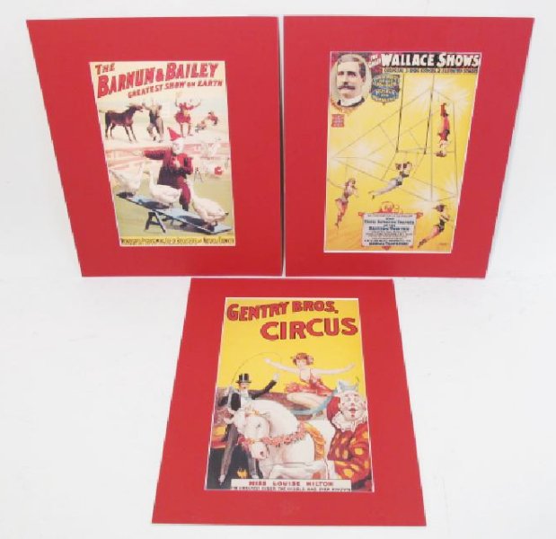 THREE OFFSET LITHOGRAPHIC CIRCUS POSTERS (1 of 9)