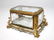 ANTIQUE FRENCH BRONZE MOUNTED ETCHED CRYSTAL BOX