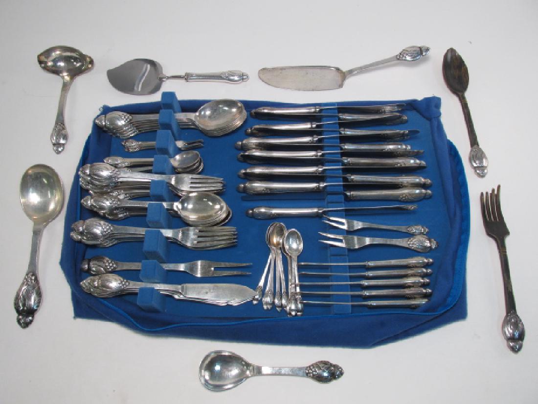EVALD NIELSEN DANISH 830 SILVER FLATWARE PATTERN 6 (1 of 10)