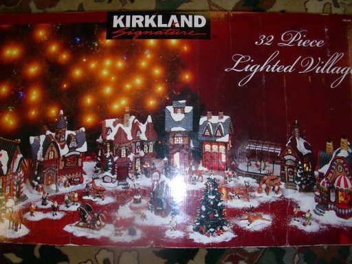 681: KIRKLAND 32 PC LIGHTED CHRISTMAS VILLAGE - 681: KIRKLAND 32 PC LIGHTED CHRISTMAS VILLAGE