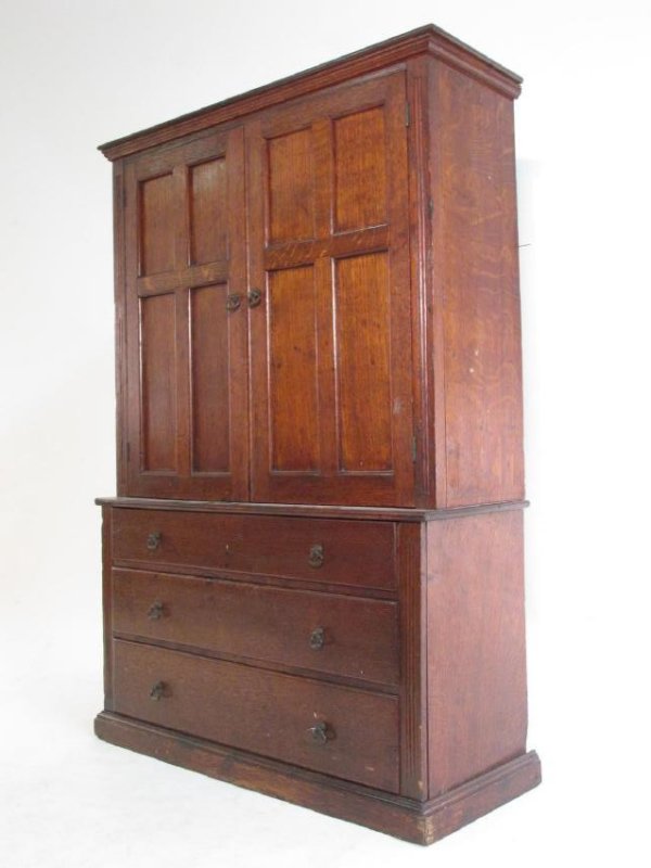 ANTIQUE MINIATURE SALESMANS SAMPLE STEPBACK CUPBOA (1 of 9)