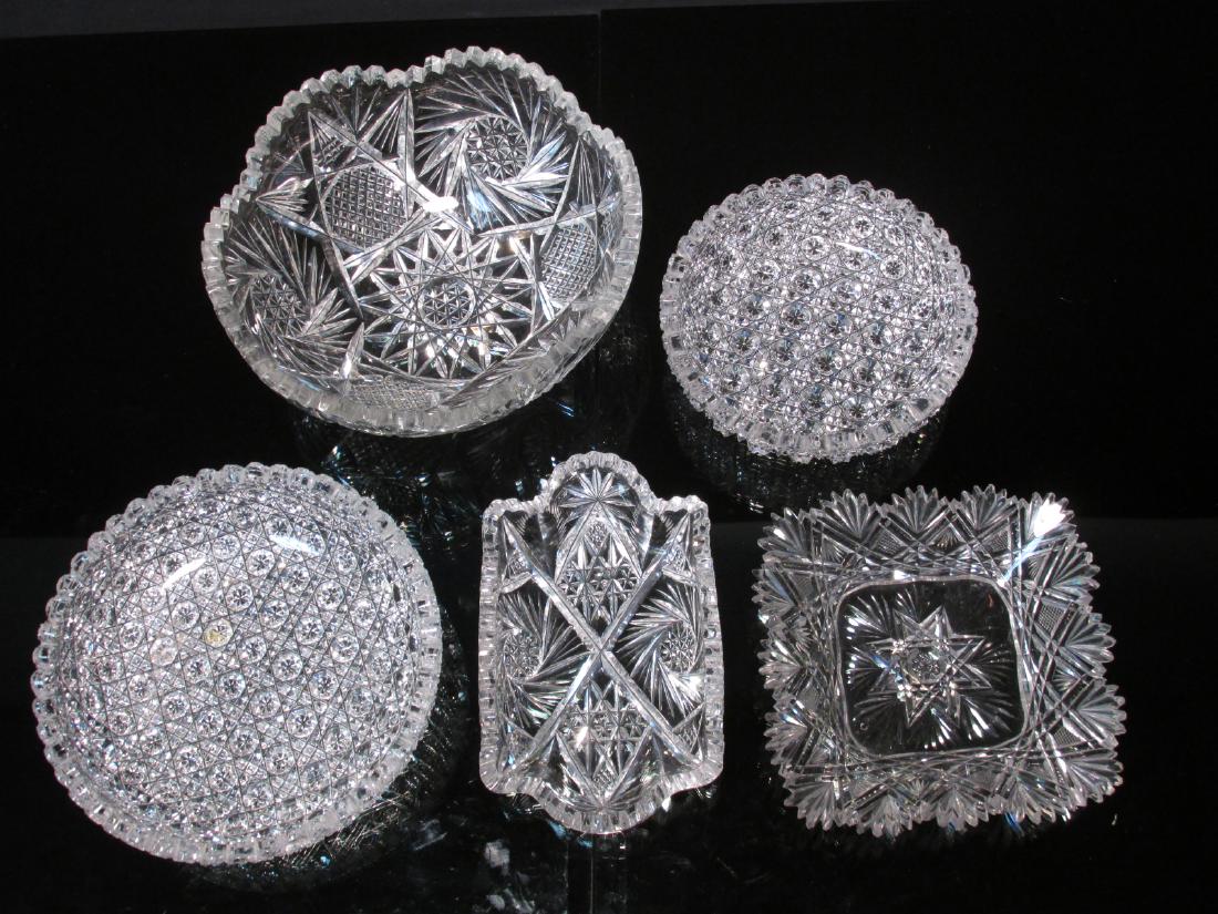 FIVE CRYSTAL TABLEWARES (1 of 10)