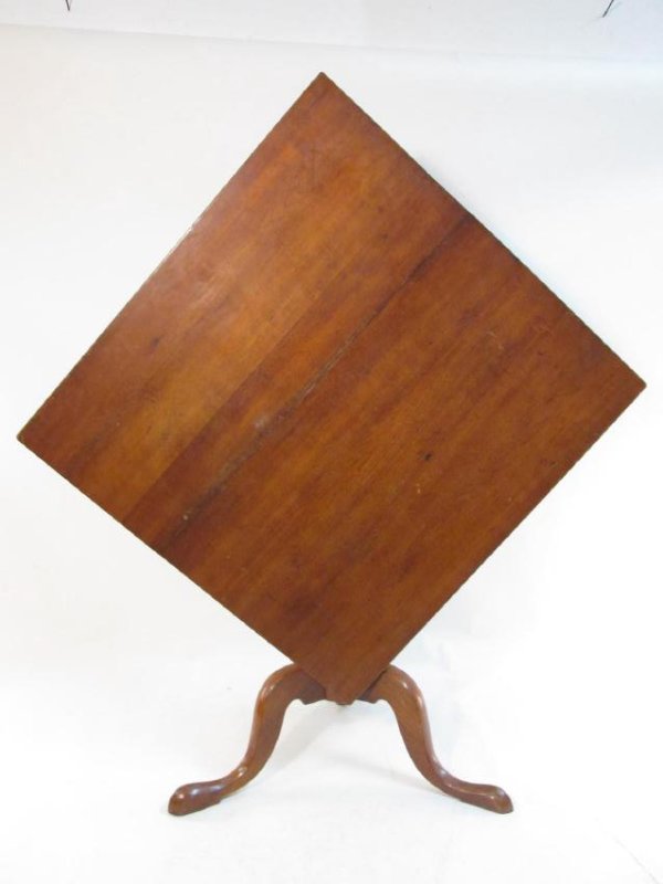 ANTIQUE SQUARE FLIP TOP PEDESTAL TABLE (1 of 9)