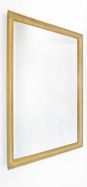 DECORATIVE FRAMED WALL MIRROR W/ BEVELED GLASS (1 of 3)
