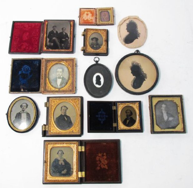 ASSORTED DAGUERREOTYPES & THERMOPASTIC UNION CASES (1 of 10)