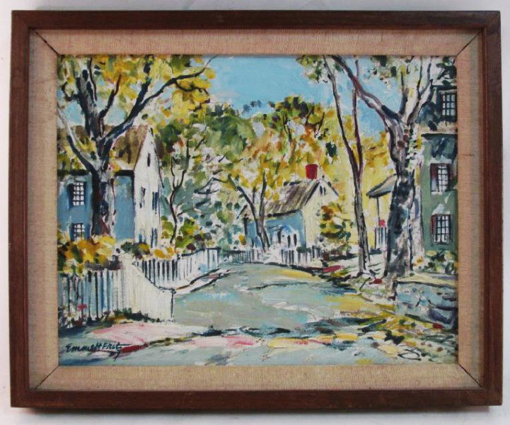 SMALL EMMETT JOHN FRITZ OIL ON CANVASBOARD PAINTIN (1 of 6)