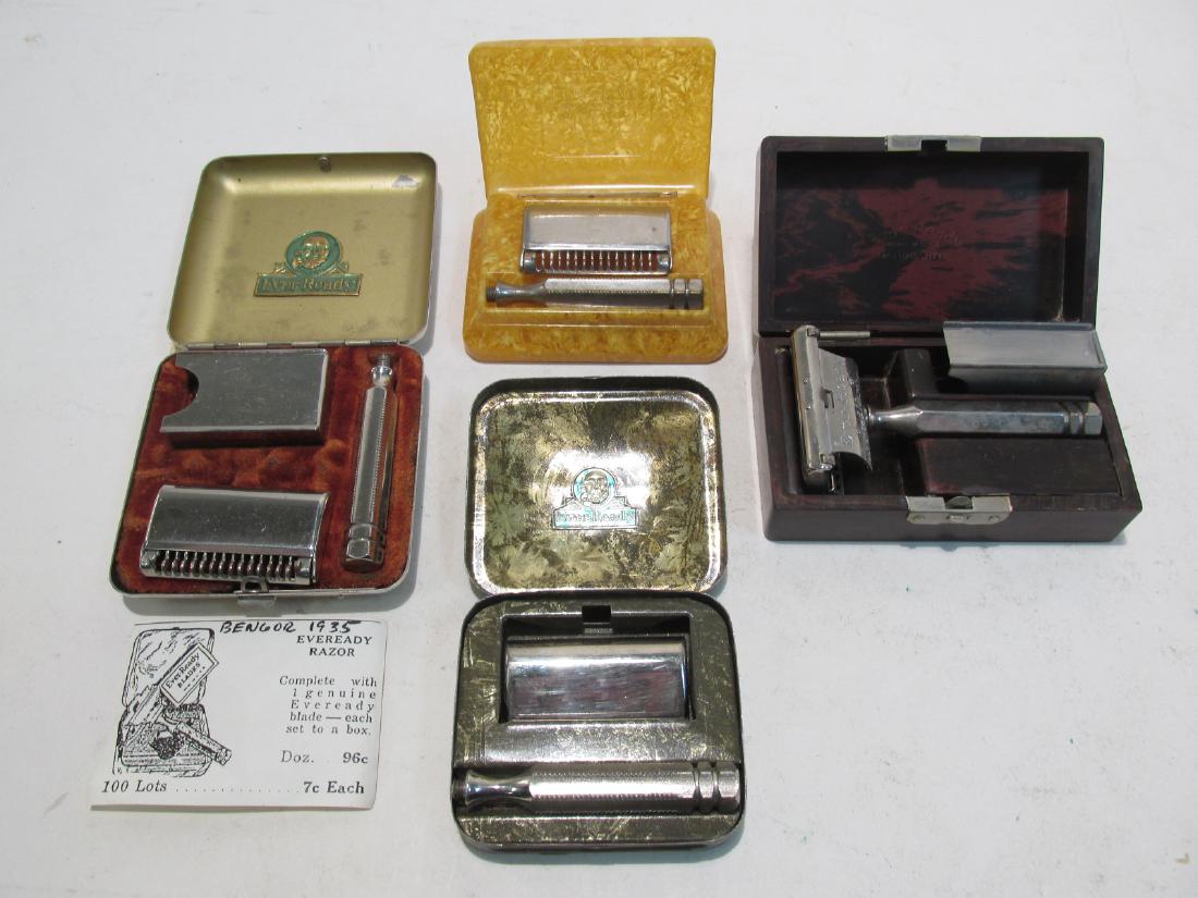 FOUR VINTAGE EVER-READY SE SAFETY RAZORS: BAKELITE (1 of 6)
