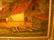 643: ANTIQUE OIL CANVAS PAINTING FARM ON POND SIGNED - 3