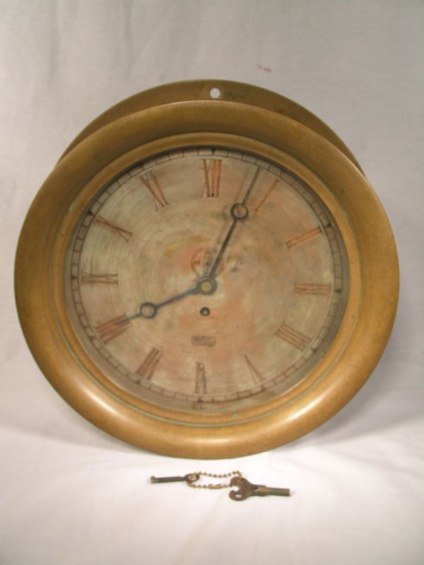 478 LG ANTIQUE MARINE SHIPS CLOCK ASHCROFT MFG CO Nov 21, 2006