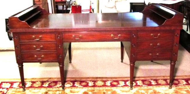 KITTINGER "GEORGE WASHINGTON PARTNER'S DESK" 1966 (1 of 9)