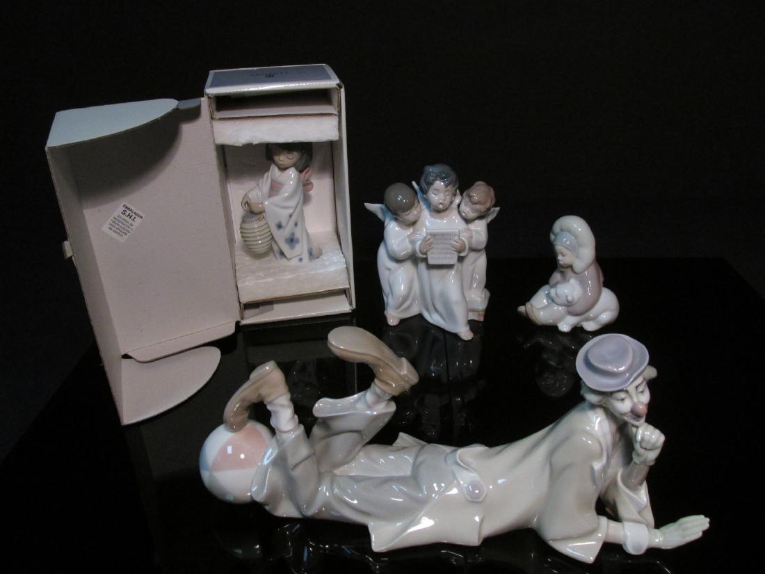 FOUR LLADRO SPANISH PORCELAIN FIGURINES (1 of 6)