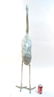 LARGE SILVERED BRONZE CRANE BIRD GARDEN SCULPTURE - 5
