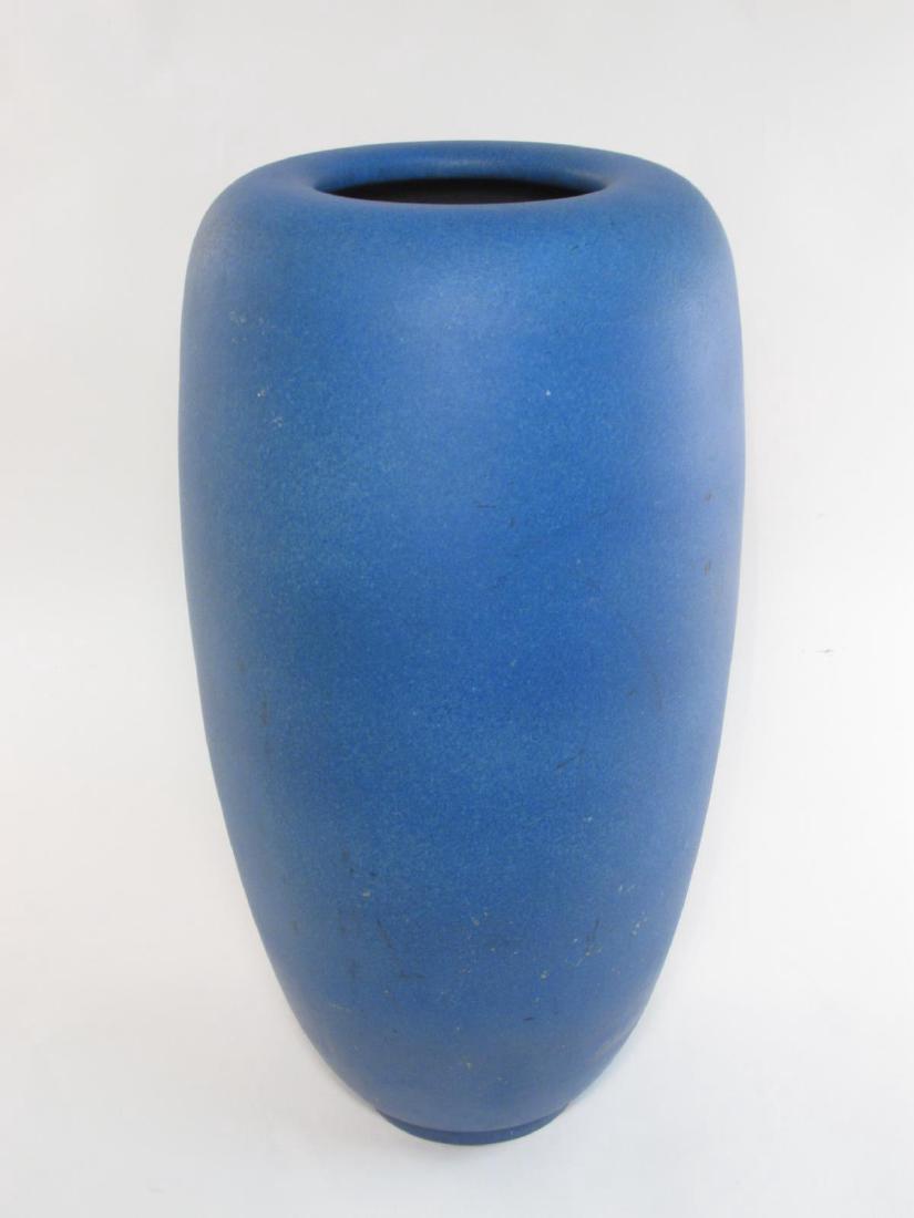 LARGE DEEP BLUE MATTE GLAZED FLOOR VASE (1 of 6)