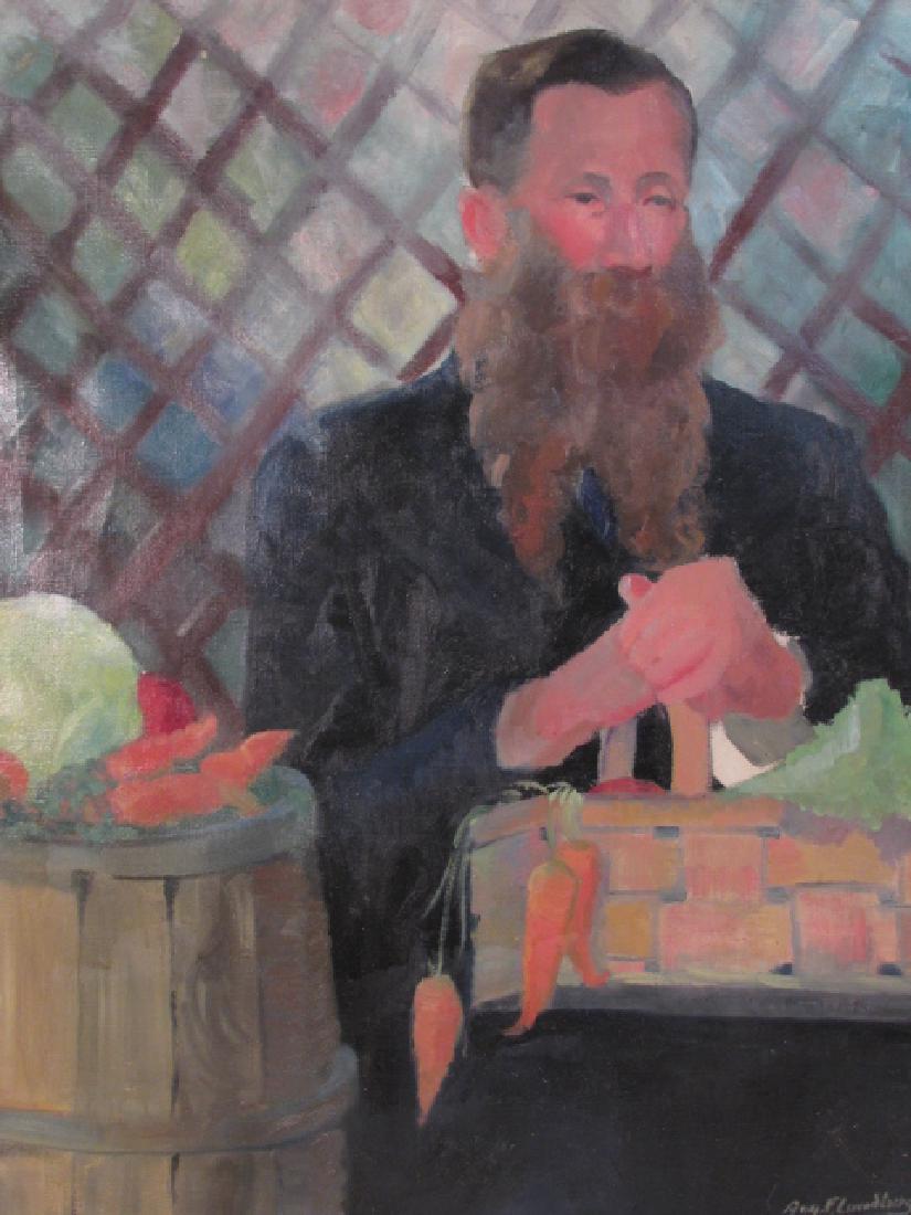 AUGUST F. LUNDBERG OIL ON CANVAS PAINTING OF A MAN (1 of 7)