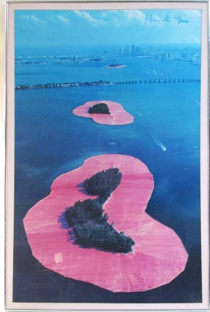 SIGNED CHRISTO & JEAN-CLAUDE POSTER SURROUND ISLAN (1 of 6)