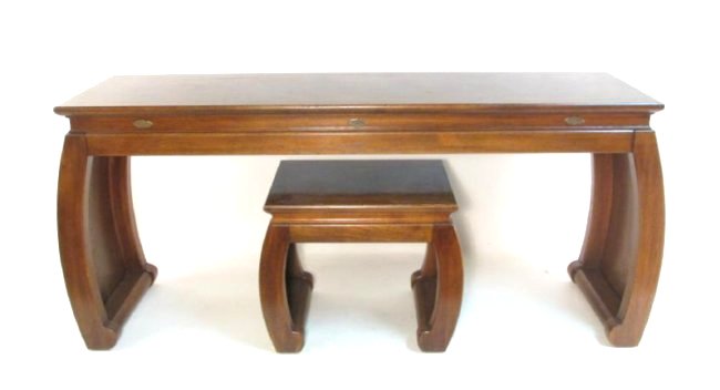 CHINESE STYLE CAMPHOR WOOD HALL TABLE & SIDE TABLE (1 of 7)