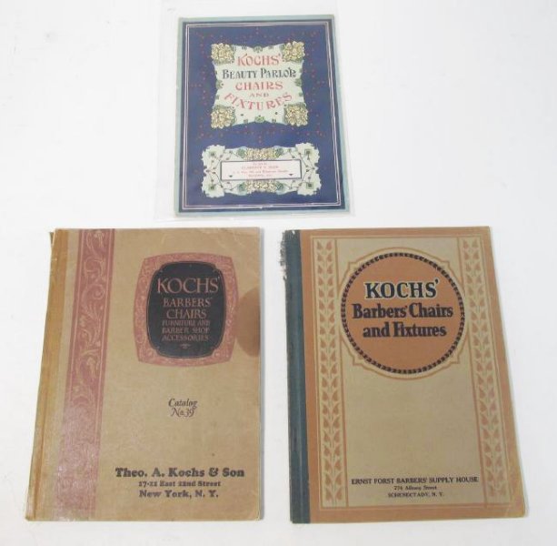 THREE VINTAGE KOCH'S BARBER SHOP SUPPLY CATALOGS (1 of 9)