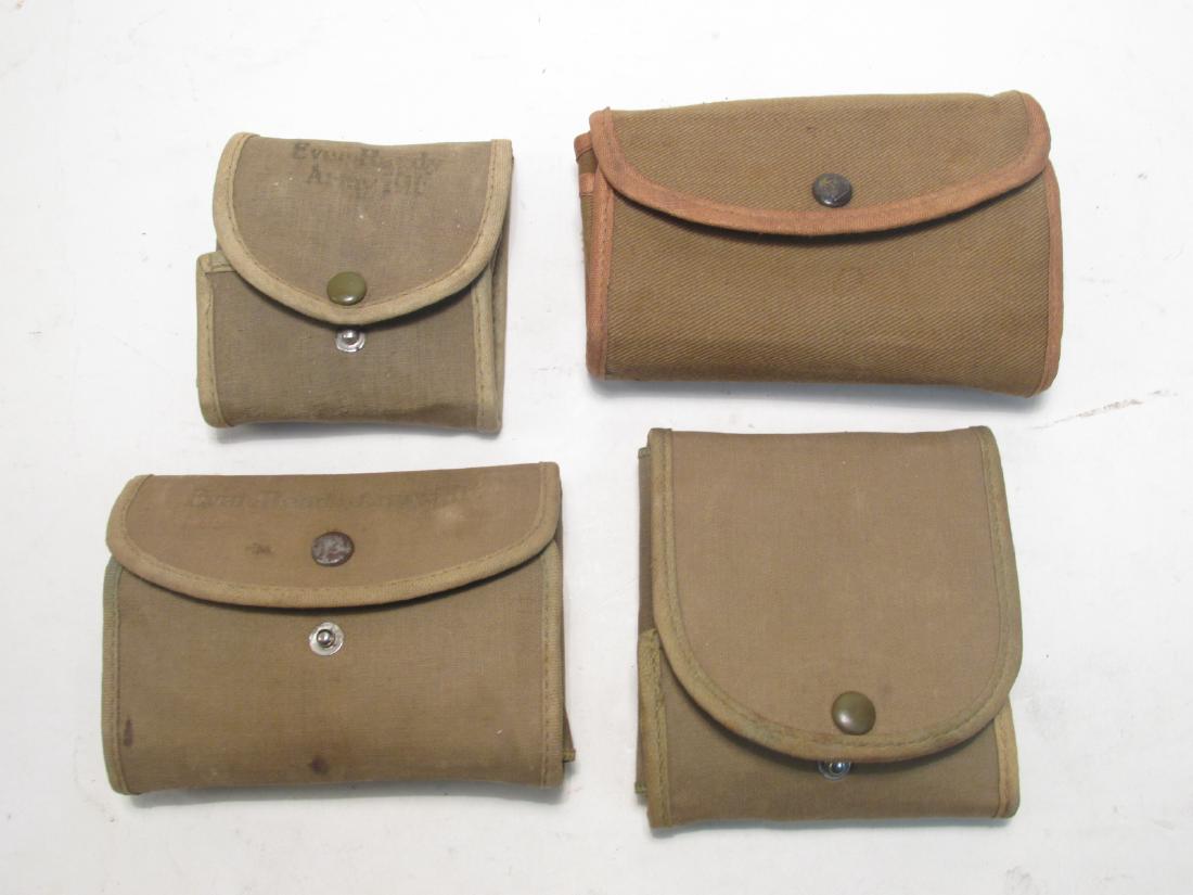 FOUR VINTAGE ARMY SAFETY RAZOR KHAKI SETS VALET.. (1 of 9)