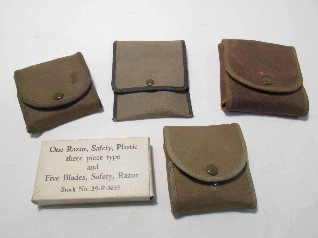 FIVE VINTAGE MILITARY/ARMY SAFETY RAZORS KHAKI ETC (1 of 9)