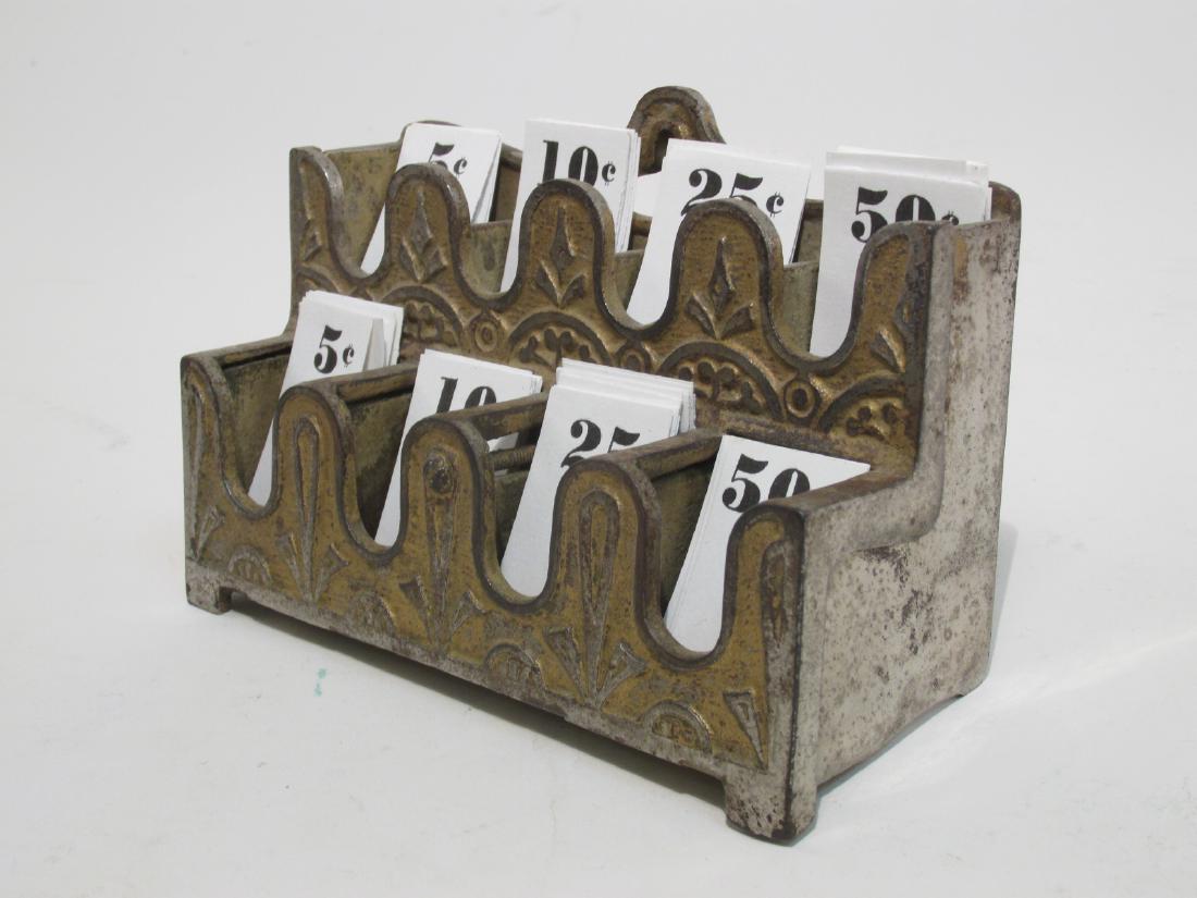 ANTIQUE KOKEN CAST IRON SAFETY RAZOR BLADE DISPLAY (1 of 5)