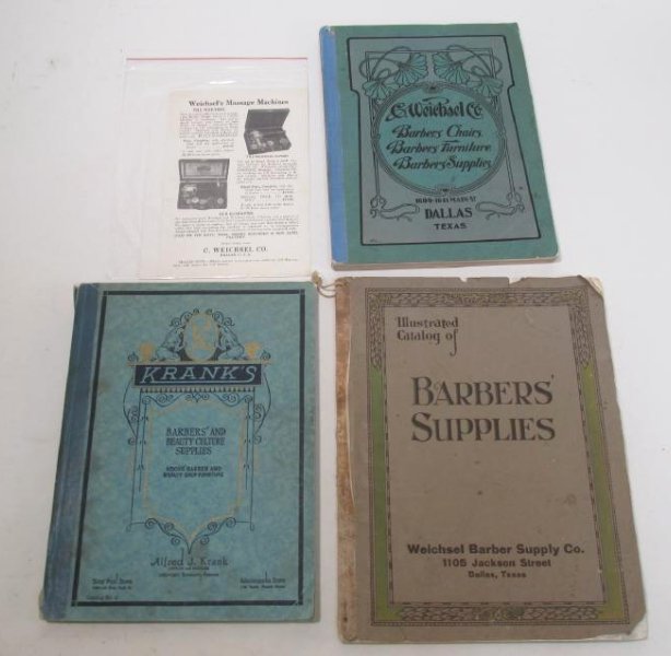 THREE VINTAGE BARBER SHOP SUPPLY CATALOGS: KRANKS (1 of 10)