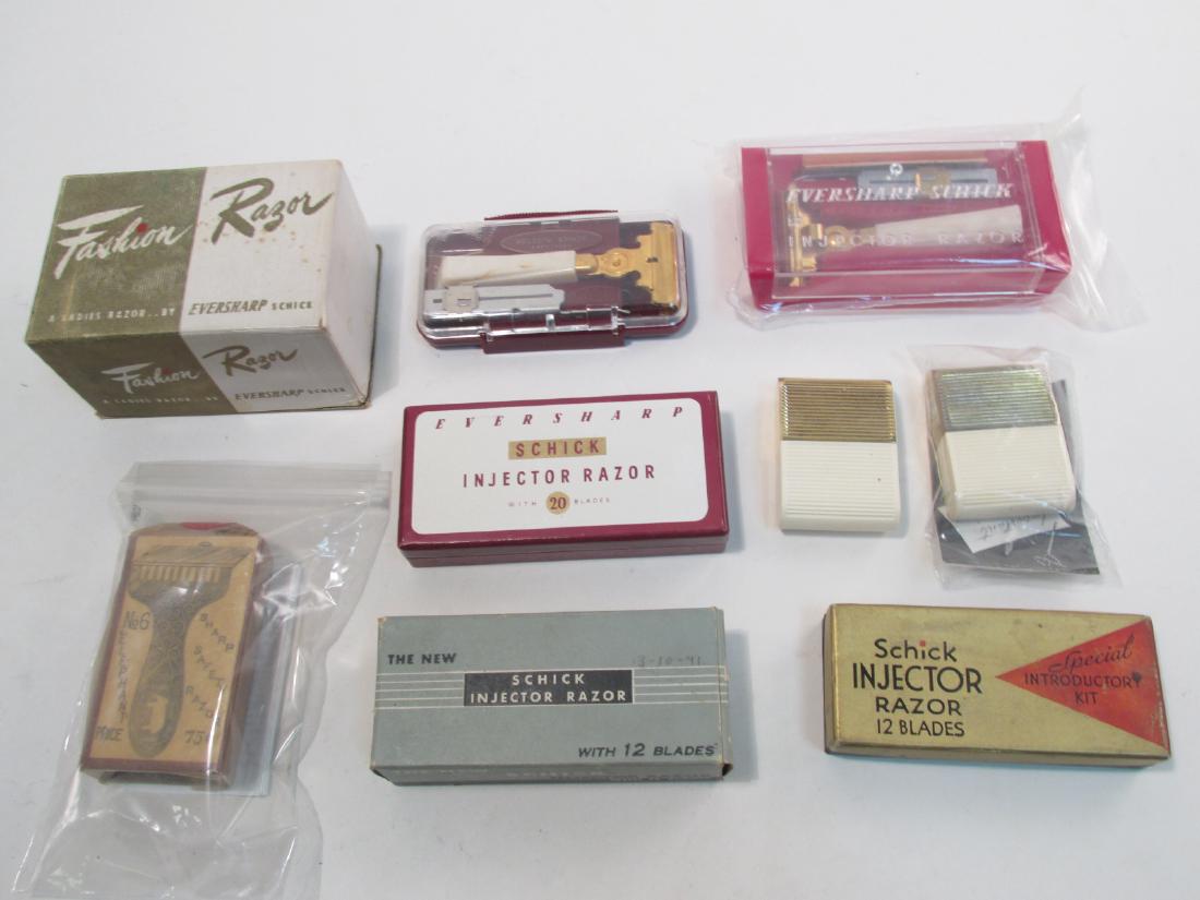 EIGHT VINTAGE SCHICK INJECTOR SAFETY RAZORS (1 of 9)